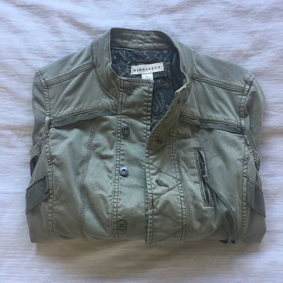 New Anthropologie Marrakech Green Utility Jacket - Picture 7 of 8